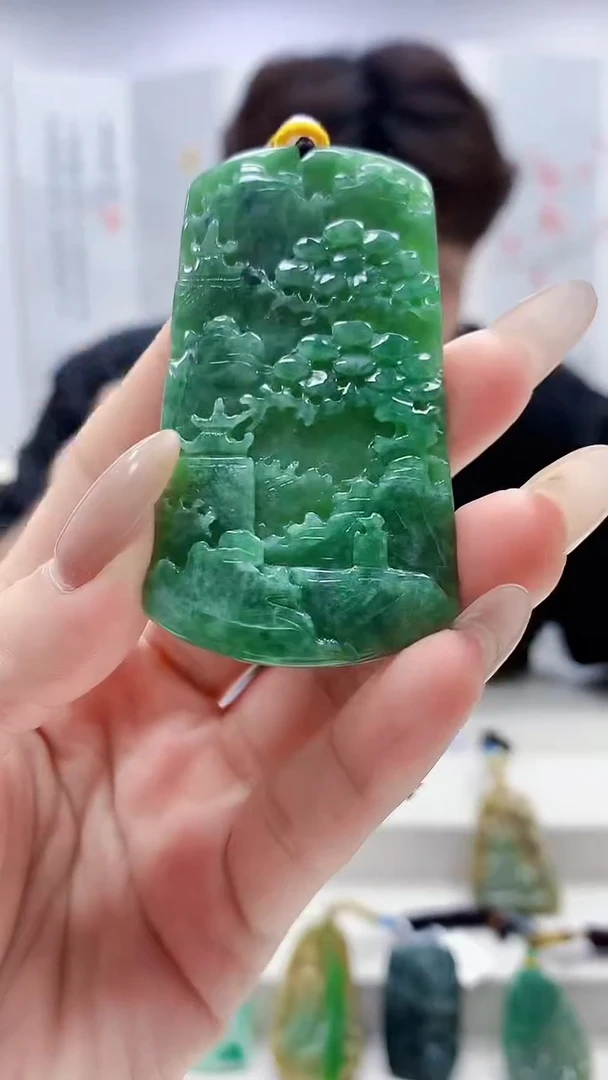 未镶嵌定制翡翠5145lr-毛货挂件9