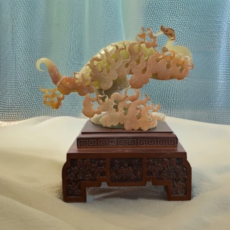 玉雕摆件，纯手工制作