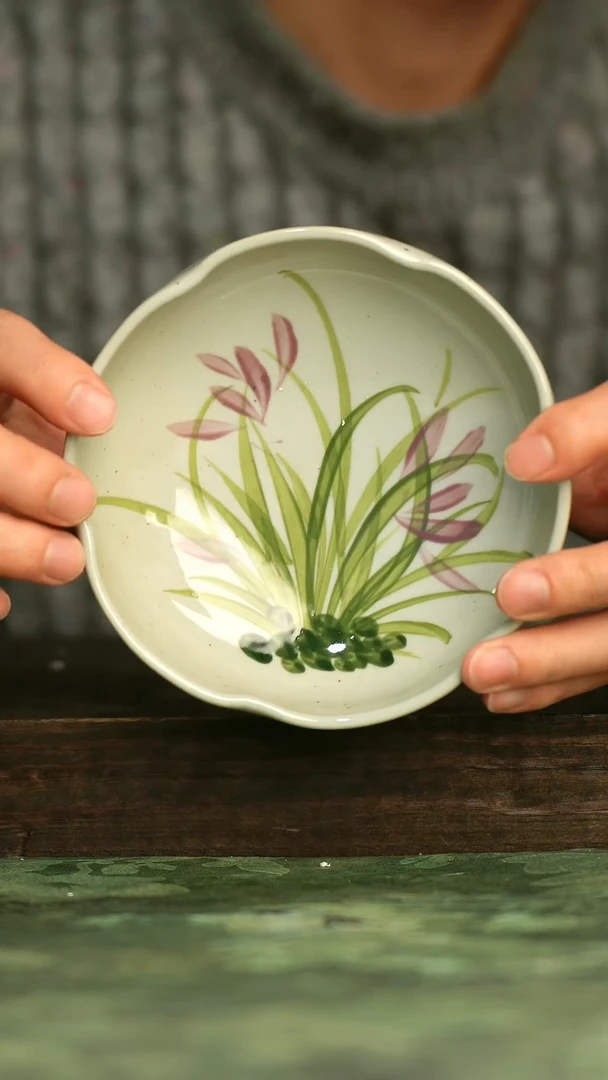 陶瓷青诗集手工手绘瓷器