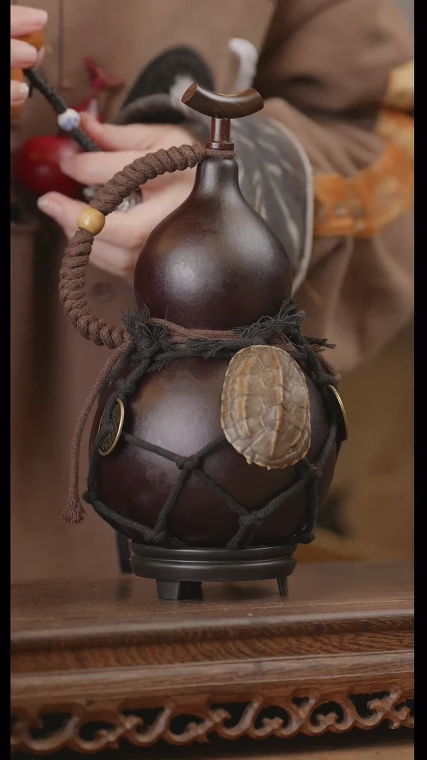 【闪购商品】180号精品天然大漆工艺防渗内胆酒葫芦~