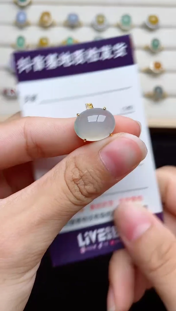 银S925镶嵌戒指翡翠1