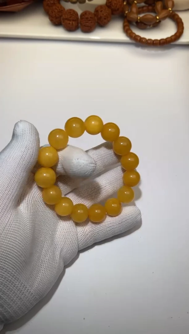手串蜜蜡未镶嵌蜜蜡单圈手串