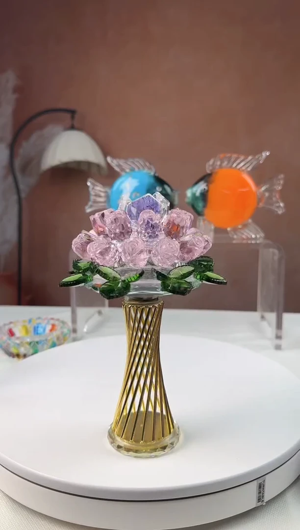 藤云泰水晶琉璃摆饰     手捧花