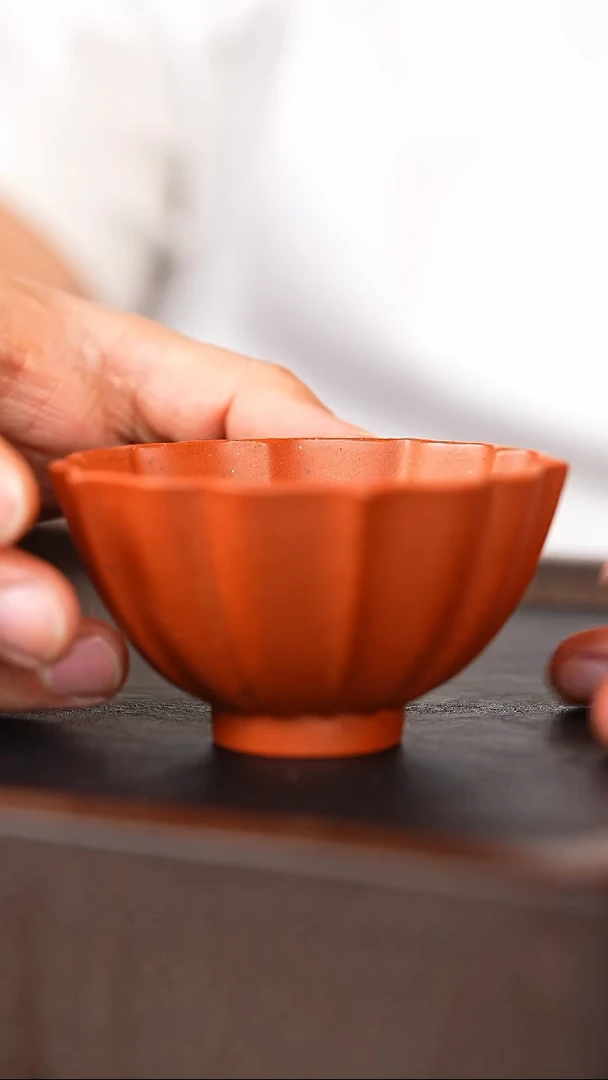 茶壶紫砂大菱花杯