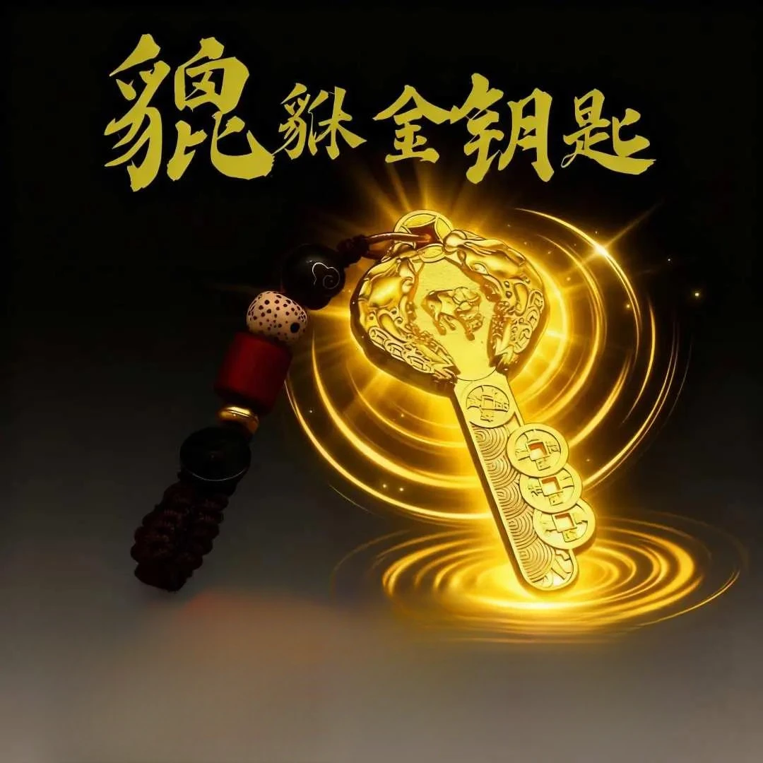 【先生推荐】 午马年新款十二生肖貔貅金钥匙钥匙扣驾车个人用品