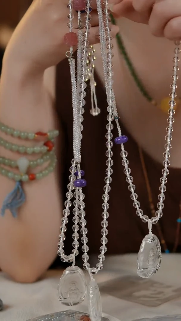 未镶嵌颈饰水晶白水晶项链