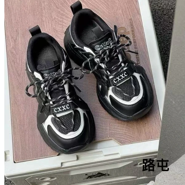 2025全皮老爹鞋女新款秋季小个子增高5cm休闲鞋轻便显脚590211