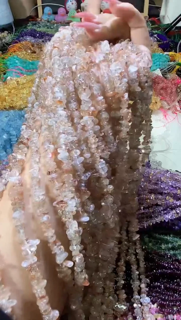 水晶珠宝半成品未镶嵌黑金超七