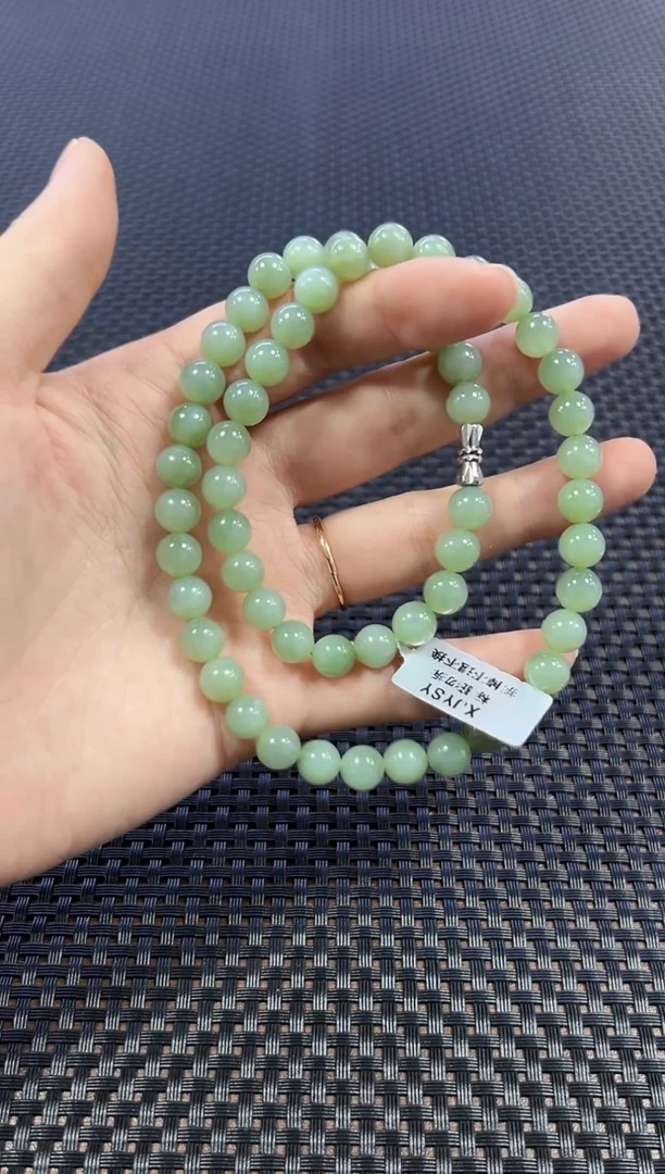 【闪购商品】和田玉项链未镶嵌一条 约8mm（多样性发一件）