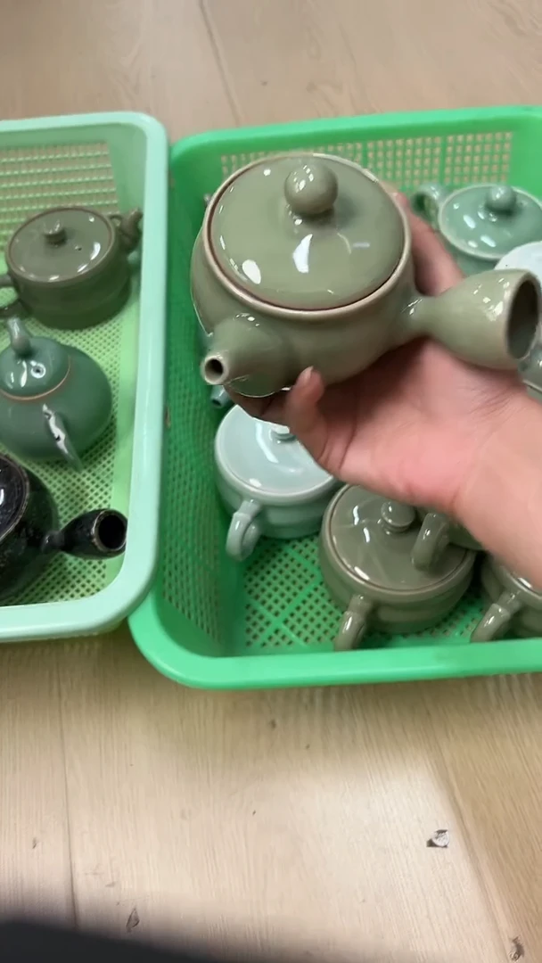 龙泉云间青瓷小米茶器