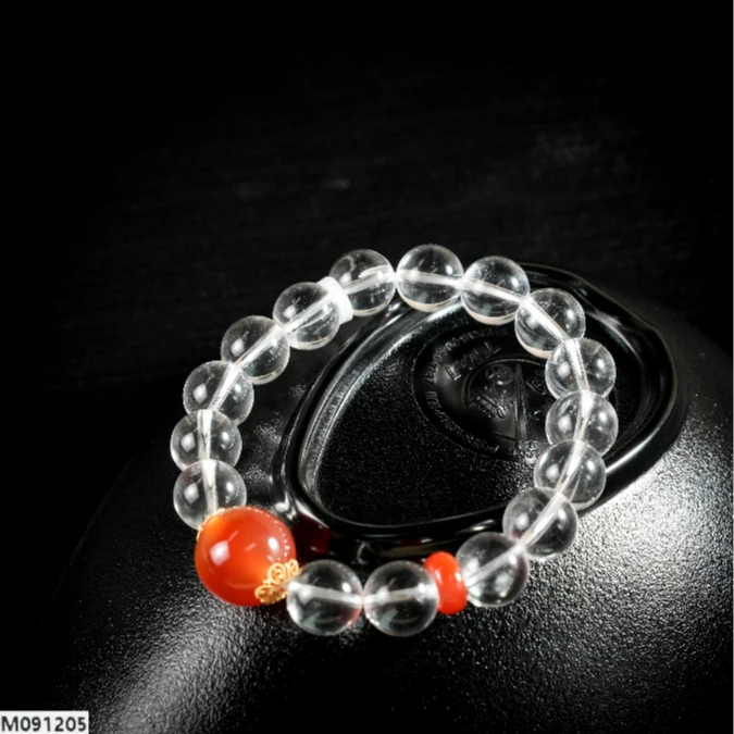 【老掌柜讲珠宝】水晶南红手串 M091205