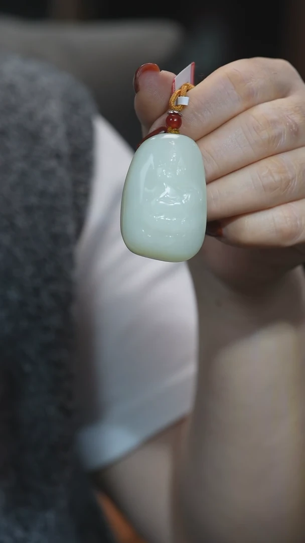 颈饰未镶嵌和田玉观音