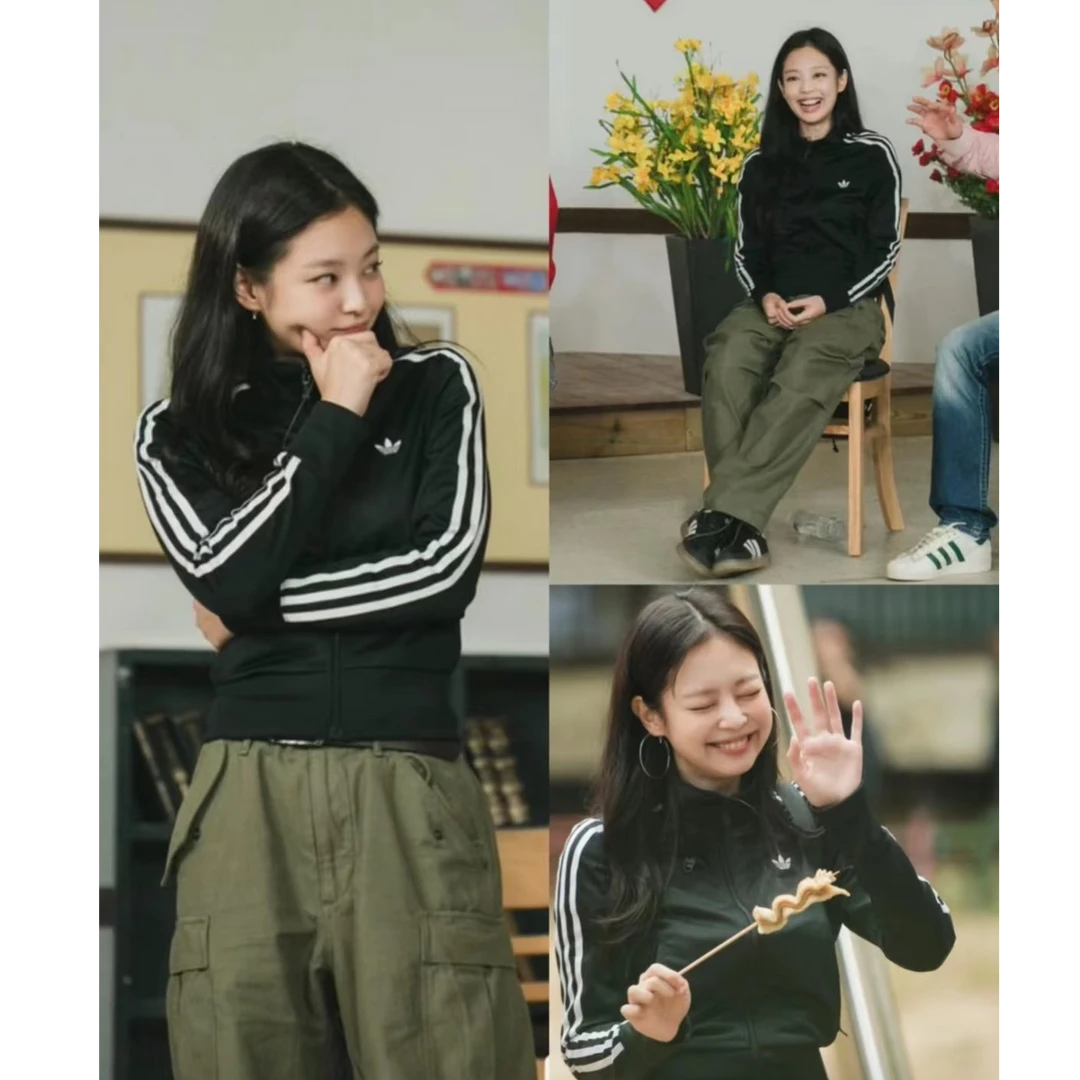 adidas三叶草女款时尚休闲百搭运动夹克IY7278 IN6061