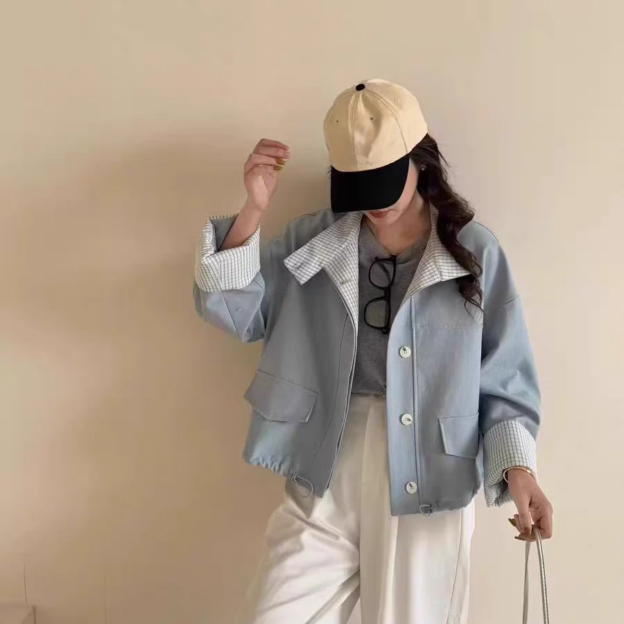 512春游出行衣服网红洋气炸街女装时尚皮衣外套女