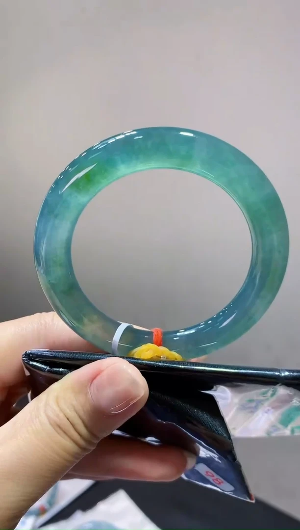 未镶嵌手镯翡翠天然缅甸翡翠A货（圆条）54.5