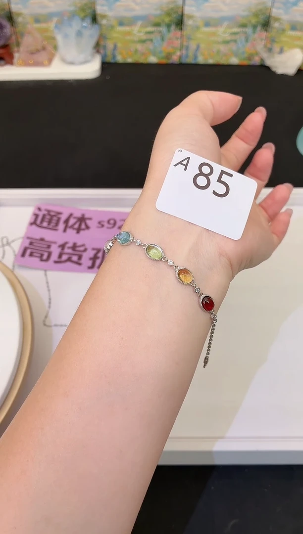 银S925镶嵌珠宝奇石橄榄石多样性发一A85