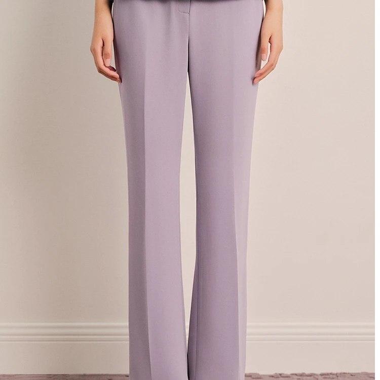 OBBLIGATO奥丽嘉朵2025夏季新款香芋紫色香芋微喇女裤1C65220010