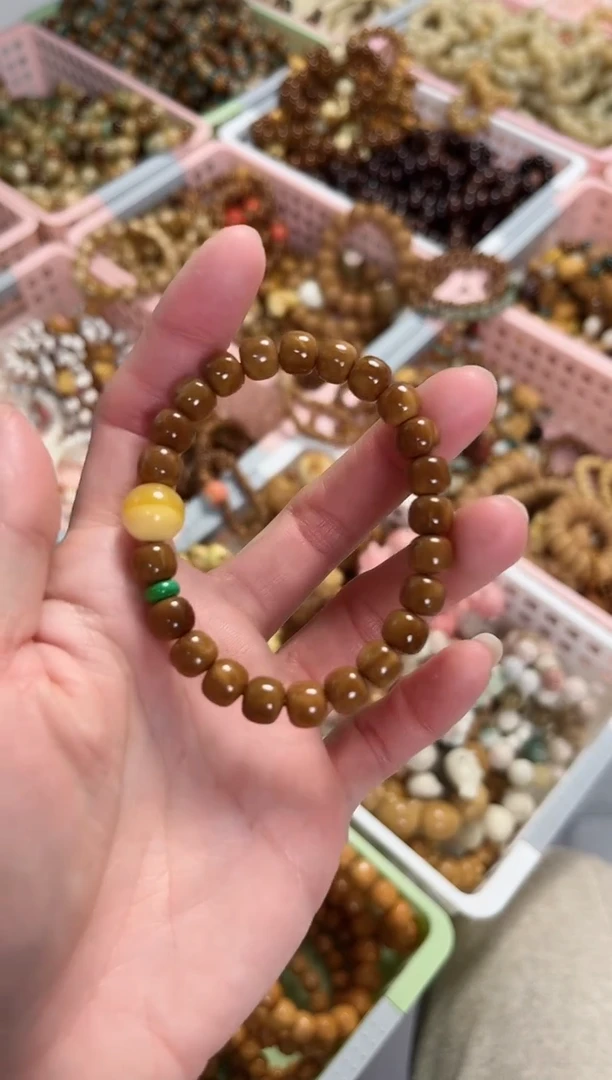 【闪购商品】石英质玉（黄龙玉）手串未镶嵌库克搭配黄龙玉