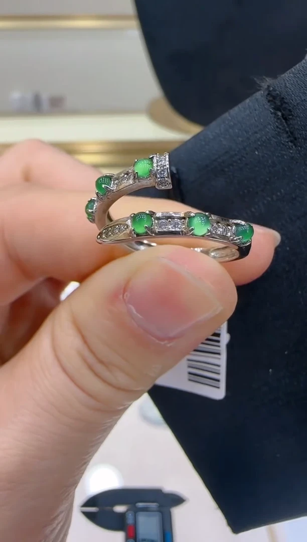 【闪购商品】翡翠戒指银S925镶嵌团购多样性发一件