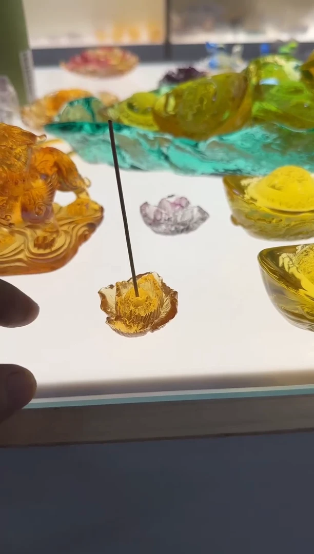 手工艺品琉璃小香插