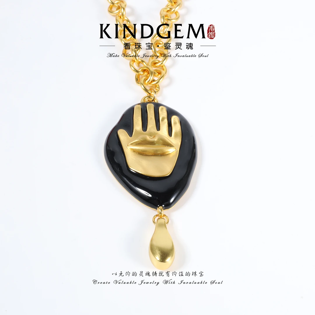 铜合金琉璃项链 KindGem时尚高级简约设计款项链（75cm）C-46113