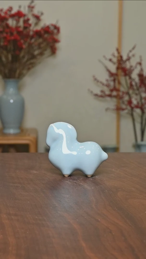 【闪购商品】其他#微瑕天青釉无款马到成功