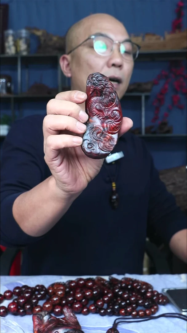 降真香把件海南红降52克