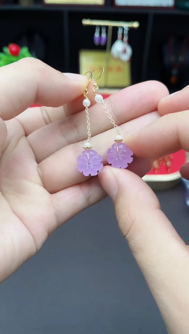 【闪购商品】玛瑙/玉髓耳钉银S925镶嵌504000