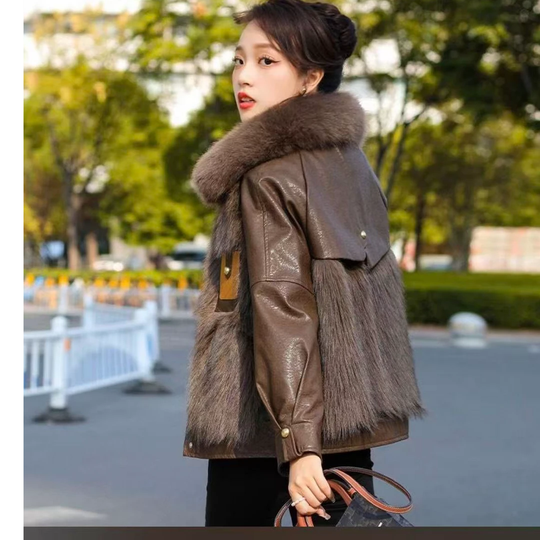 加棉女士皮衣