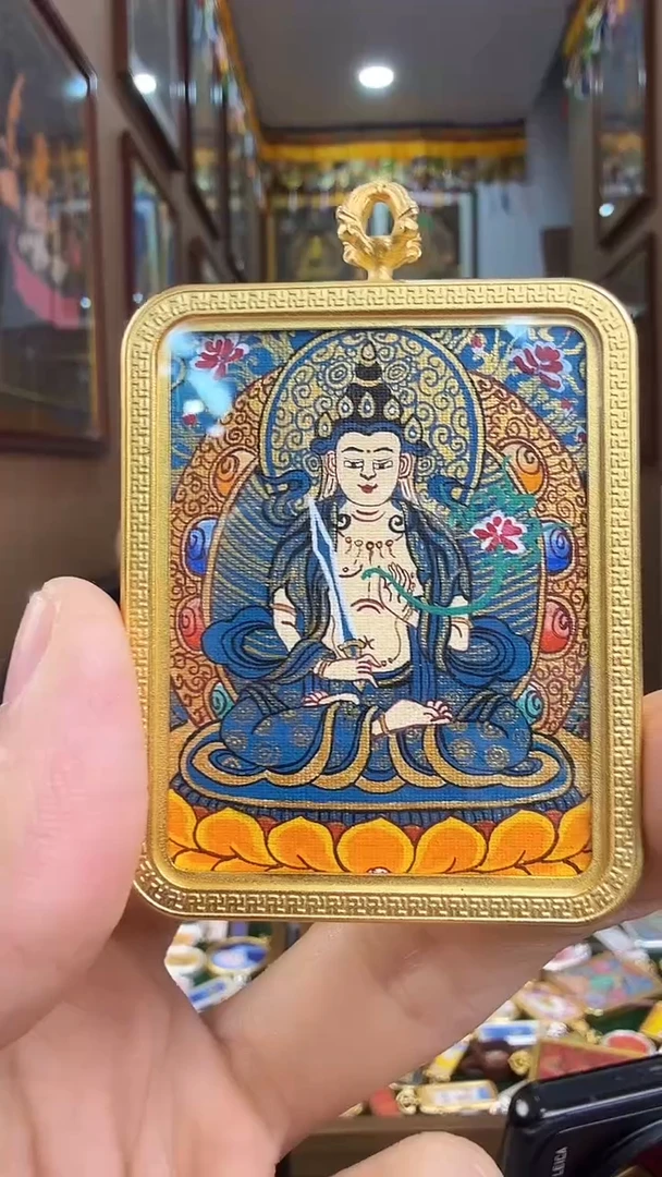 吊坠虚空藏-纯手绘唐卡