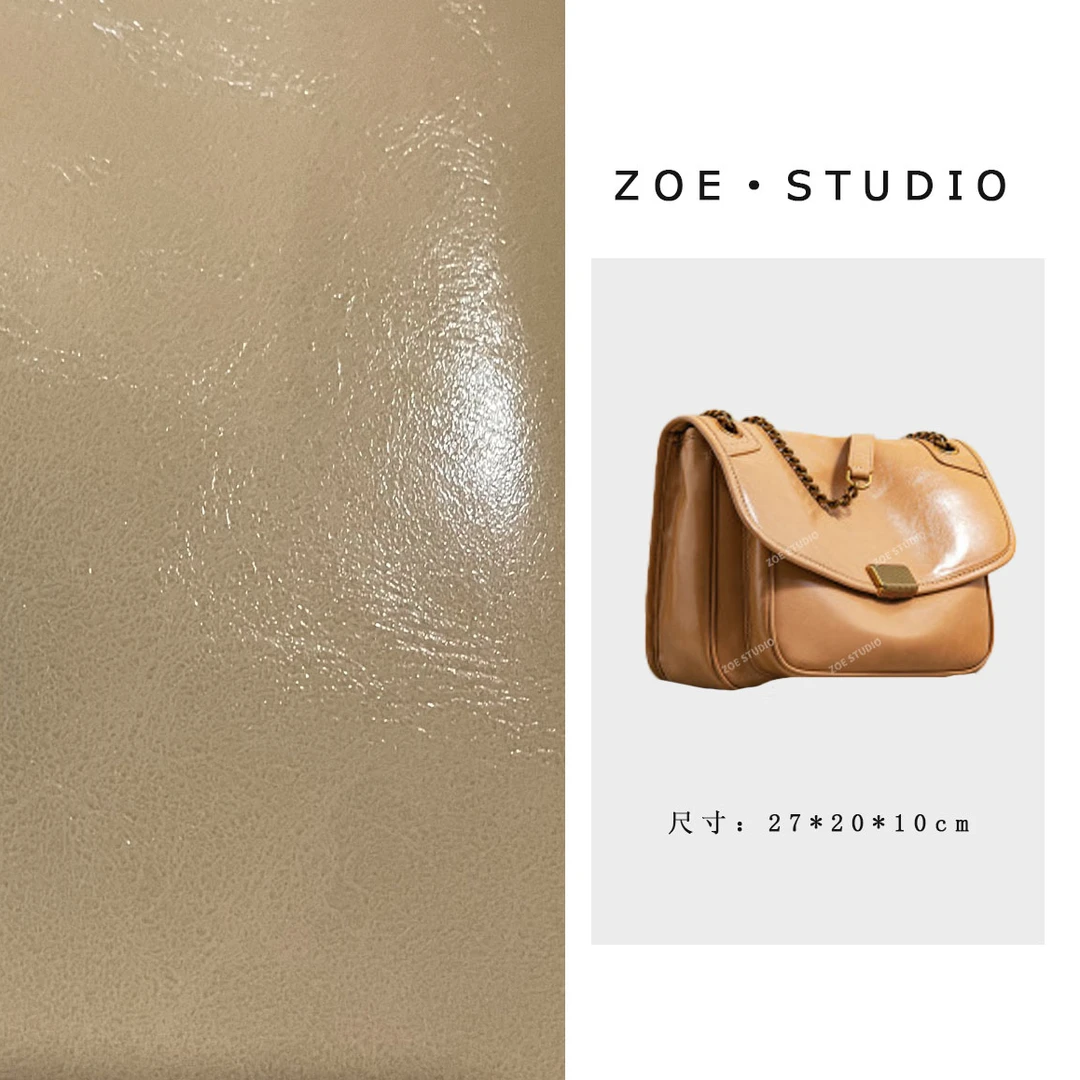 【佐伊甄选】SK-1001-木杏色轻奢女士时尚百搭小众单肩挎包拼色