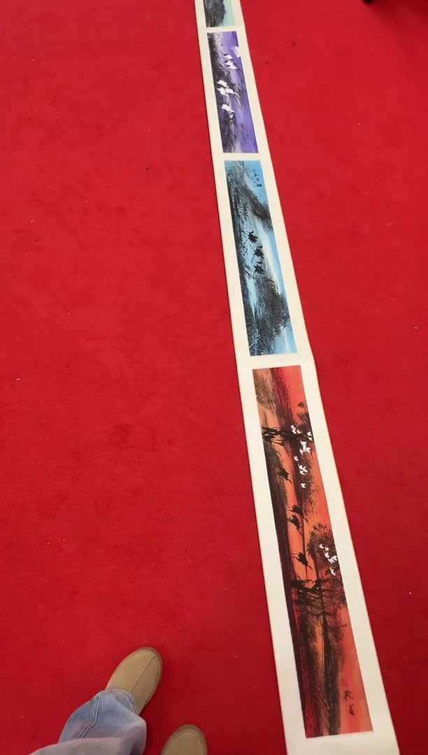 【闪购商品】绘画陈发源-国画-7彩长卷-01