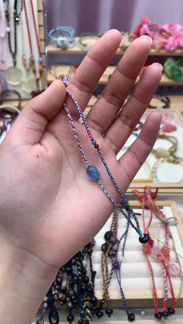 【闪购商品】海蓝宝石手绳未镶嵌手工编织海蓝宝手绳