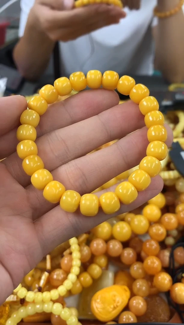 未镶嵌蜜蜡裸石手串