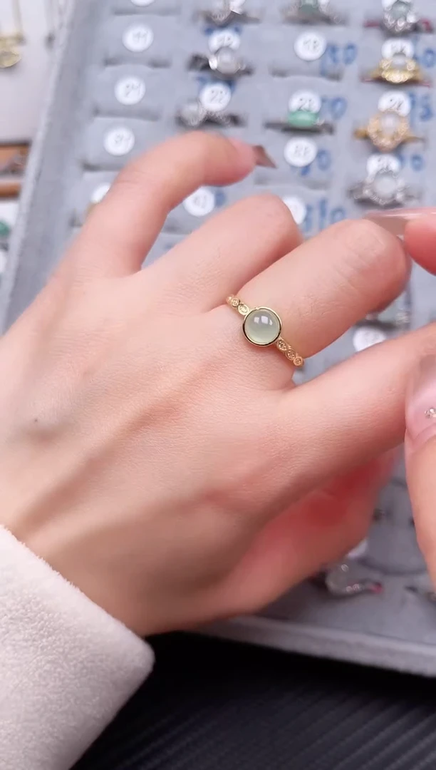 【闪购商品】翡翠戒指银S925镶嵌戒指