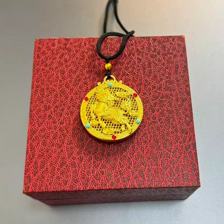 合金吊坠 合金吊坠 麒麟幸福万事如意两面同戴款合金吊坠