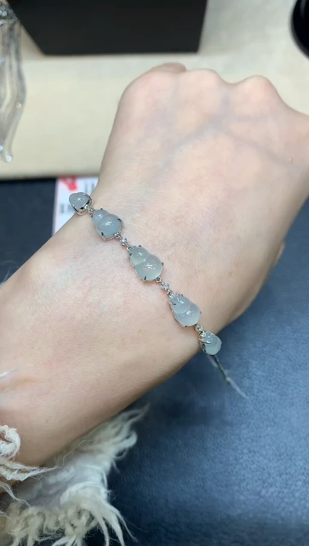 【闪购商品】翡翠手链18K金镶嵌【无鉴赏期