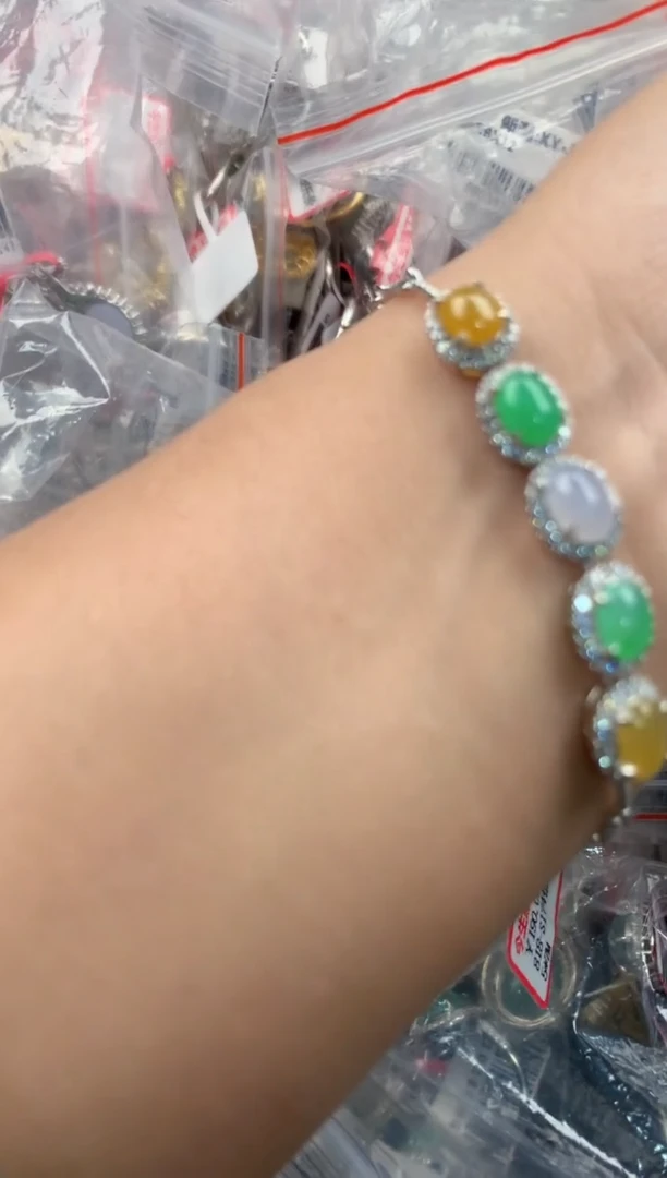 银S925镶嵌戒指翡翠111   7