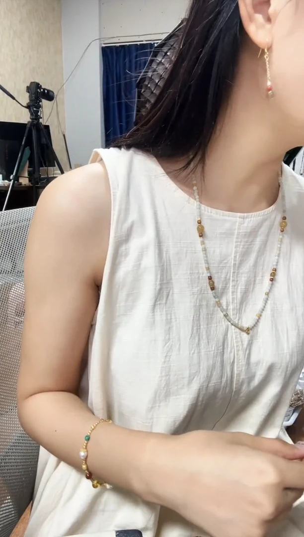 翡翠未镶嵌颈饰小米珠百搭链