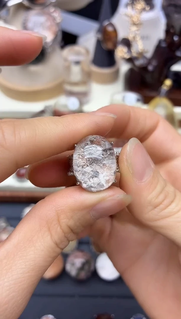 银S925镶嵌珠宝半成品水晶源*水晶水晶