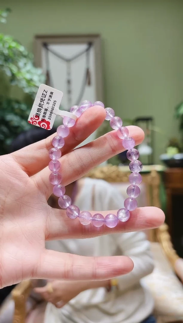 未镶嵌辉石手串紫锂辉手串Z/8mm多样性发货