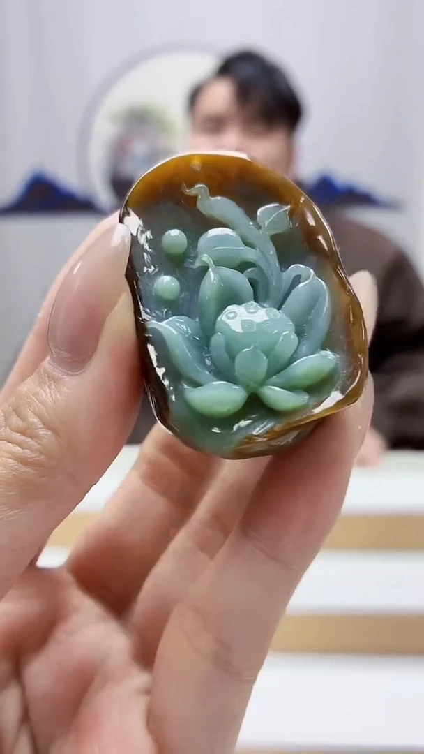 未镶嵌定制翡翠5060MM-毛货挂件41