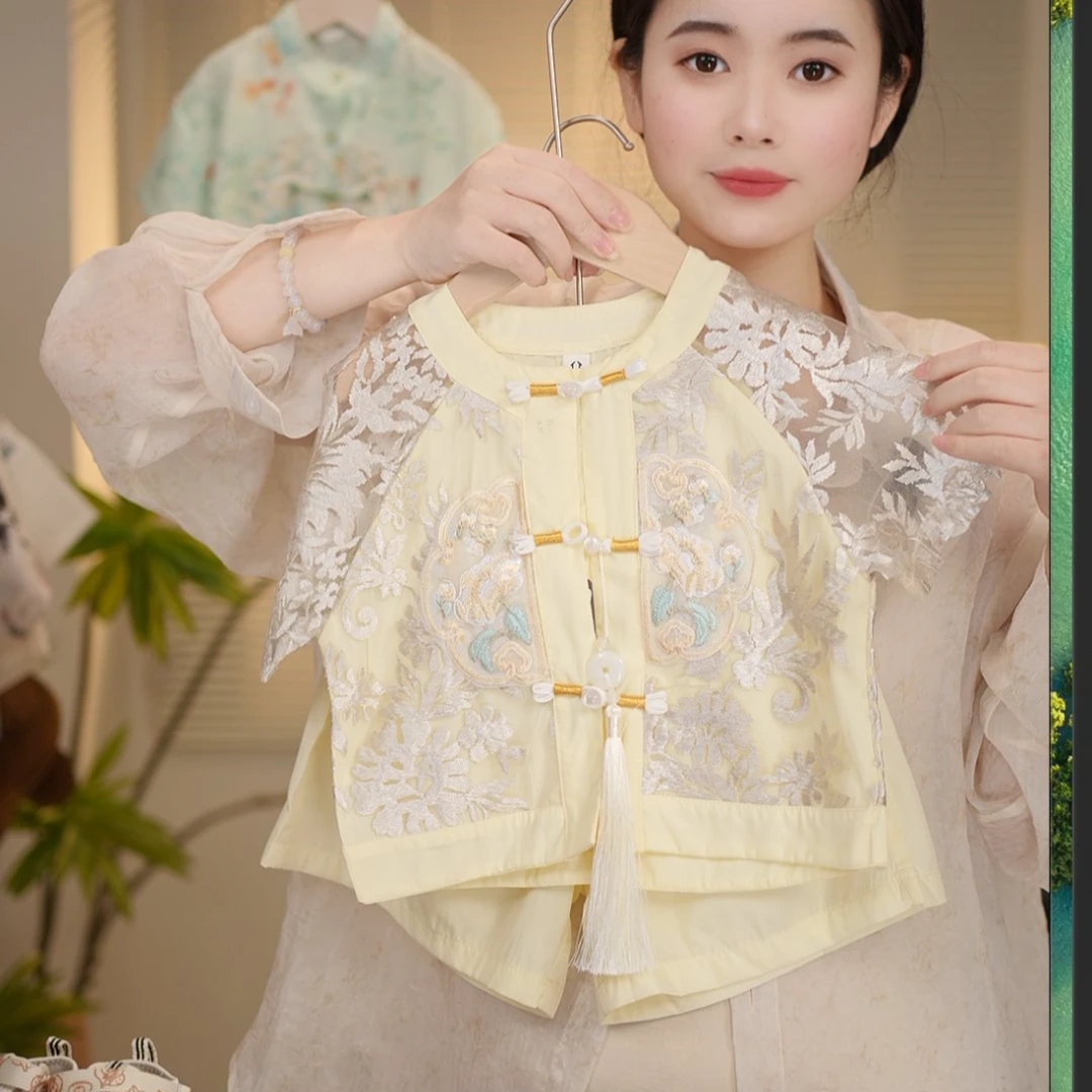【现货】2025夏季新款男童女童新中式国风休闲百搭时尚童套装18505
