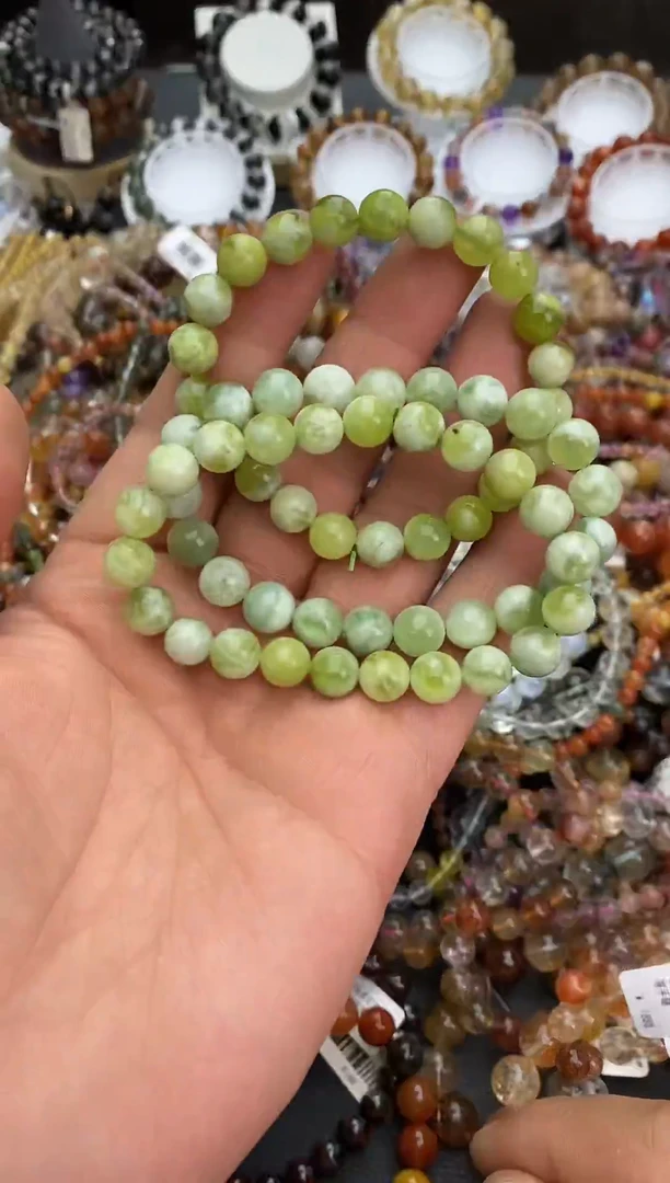 未镶嵌岫玉手链多样性发一条