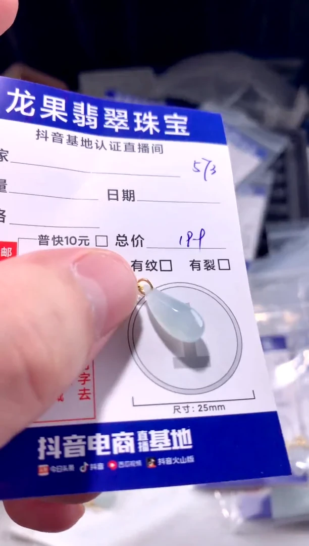 颈饰未镶嵌翡翠立体水滴573