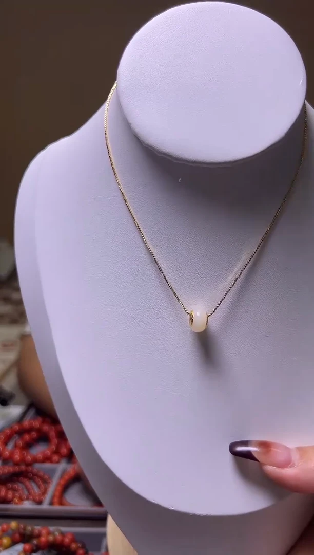 颈饰未镶嵌和田玉路路通锁骨珠