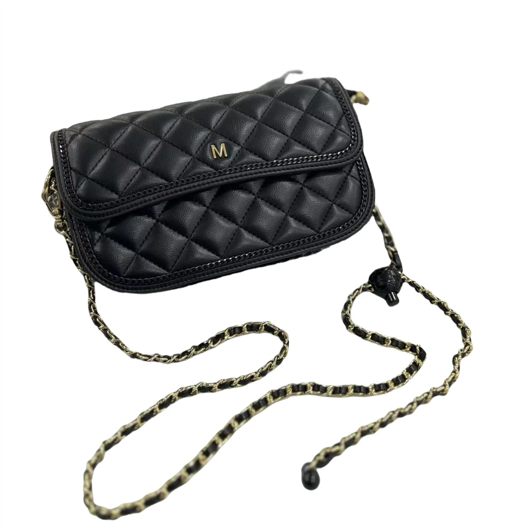 A 8052  绣线装饰  菱格  时尚  百搭  简约  单肩包