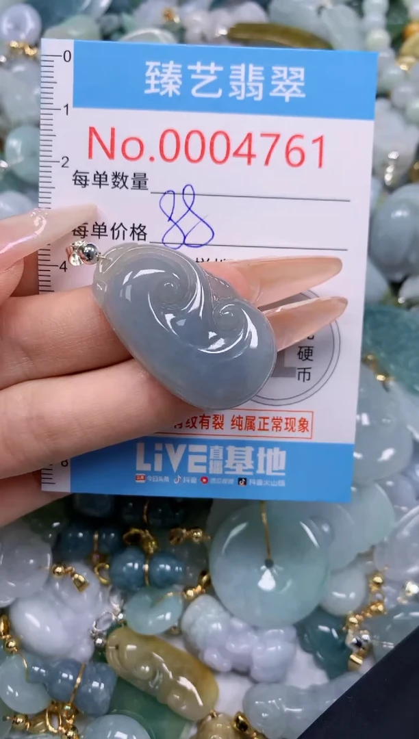 翡翠未镶嵌颈饰含绳0004761