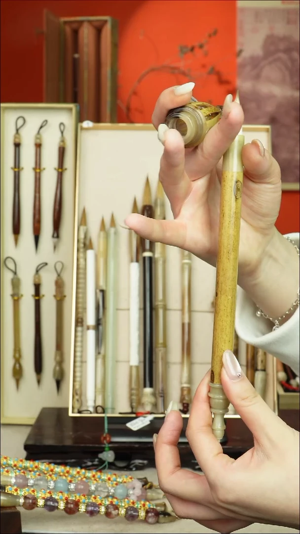 106号闪孤品高货毛笔链接 清水试笔 蘸墨不退
