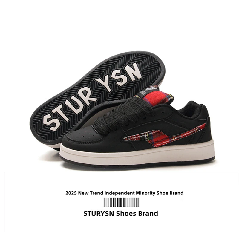 原创复古港风厚底面包鞋男ins潮2025春季新款情侣运动休闲板鞋女